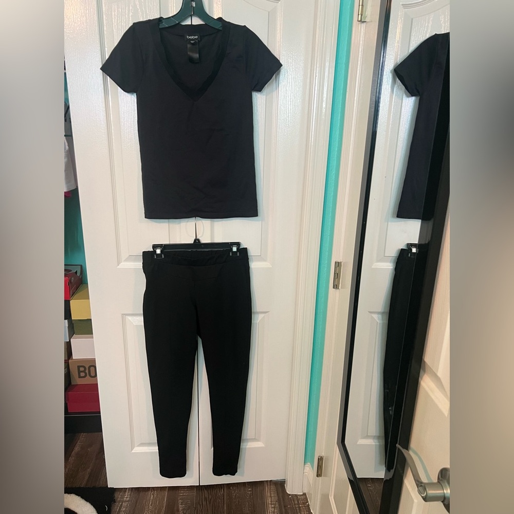 BEBE top and leggings